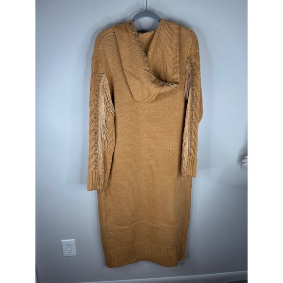 Free People Understated Leather Southern Charm Studded Cardigan S XS Fringe NWT - Picture 9 of 9